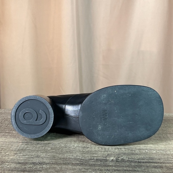 MM6 MAISON MARTIN MARGIELA Black Décolleté Platform Heel Bootie Size 38 - Picture 16 of 17